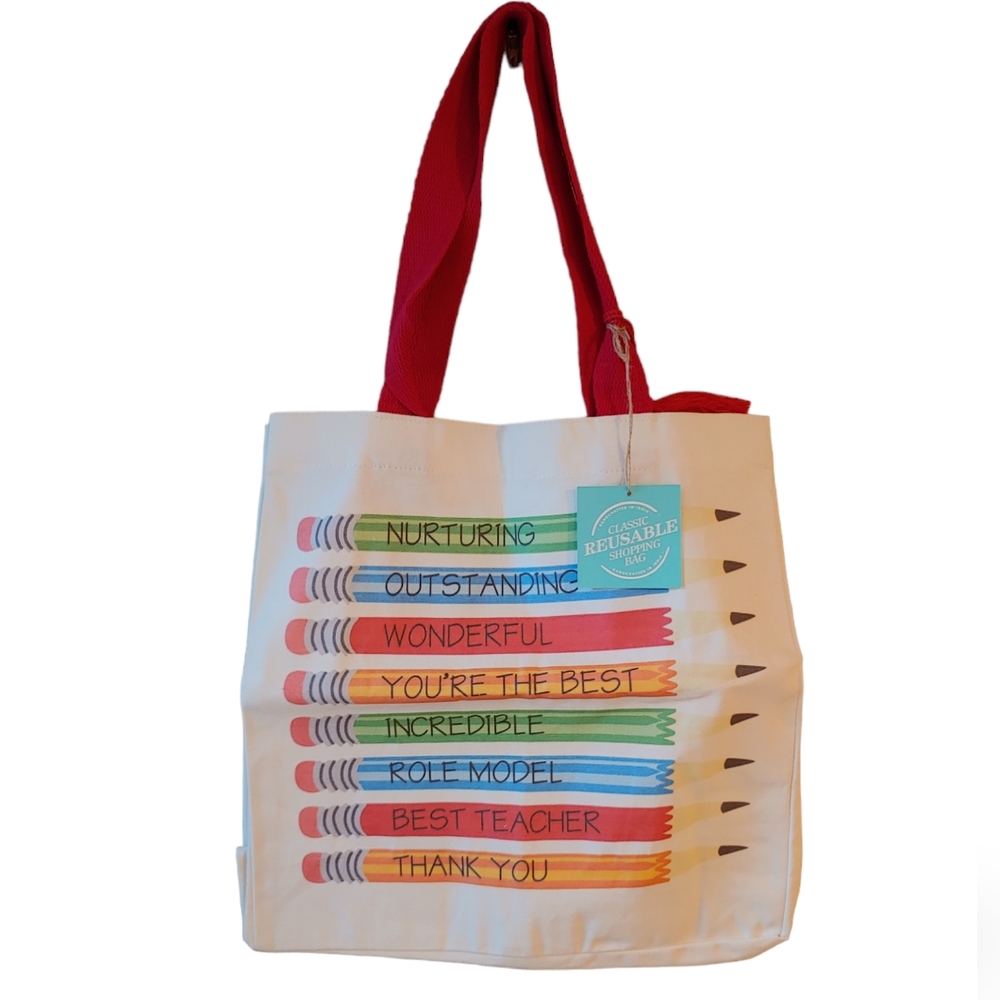 Classic Reusable Shopping Bag for Teacher - Picture 1 of 6